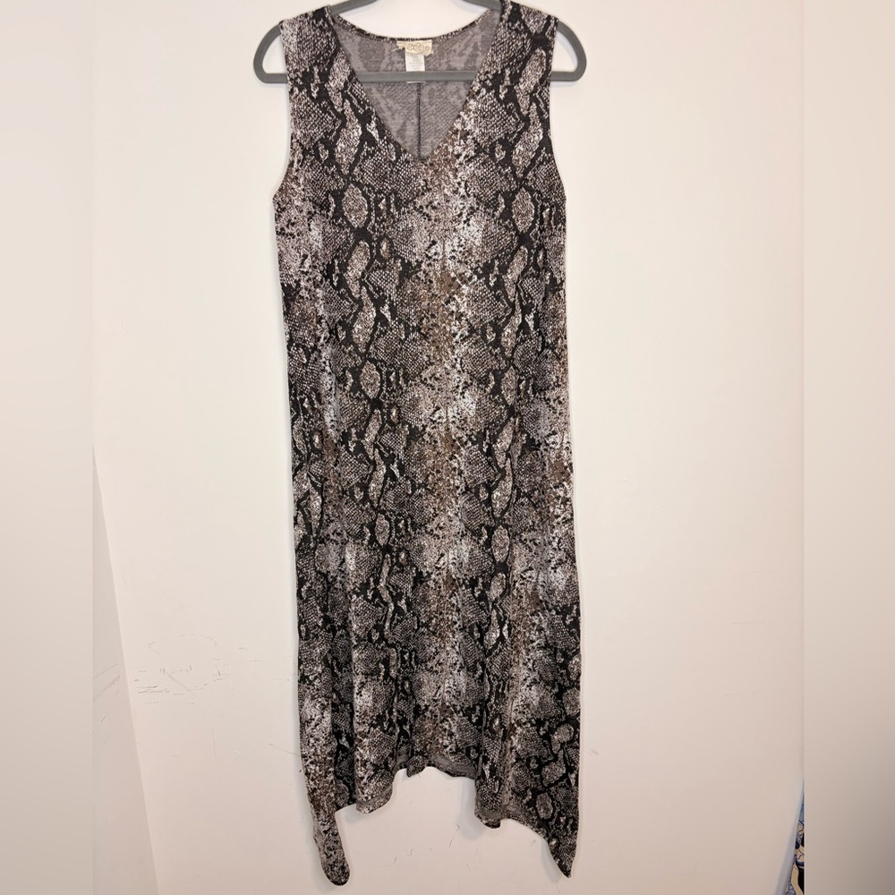 Snake Print V-neck Jumper Size XL